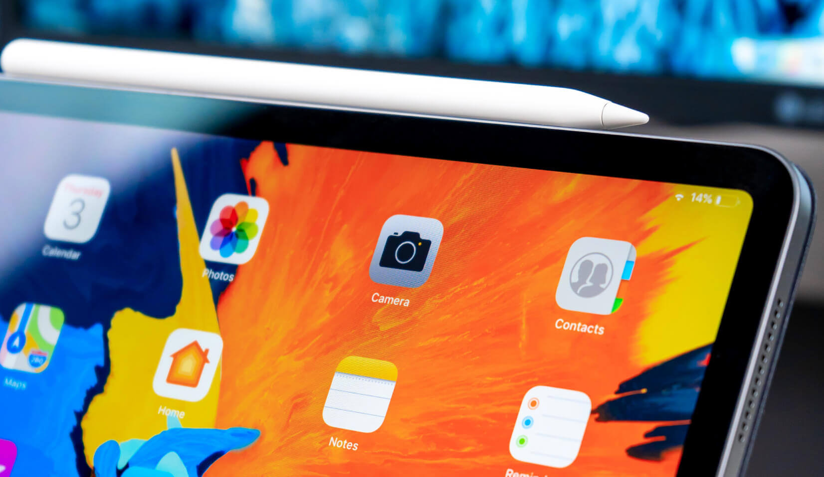 close up of ipad and apps
