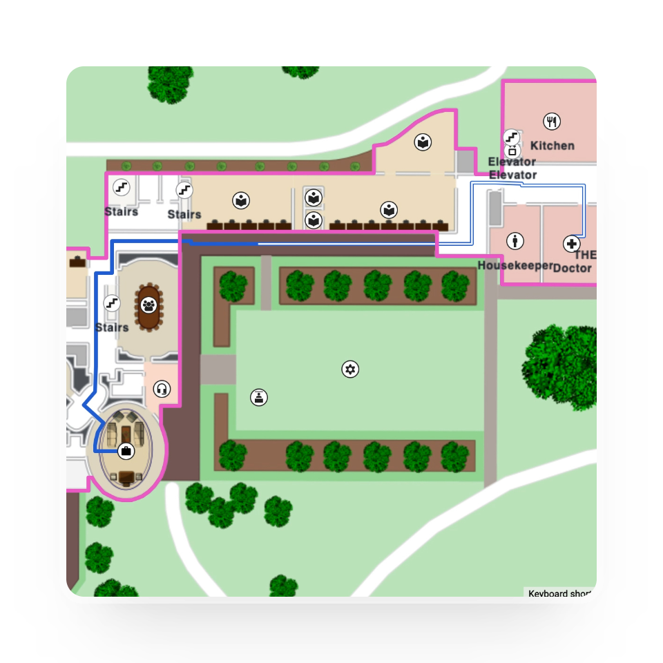 Point to Point wayfinding map