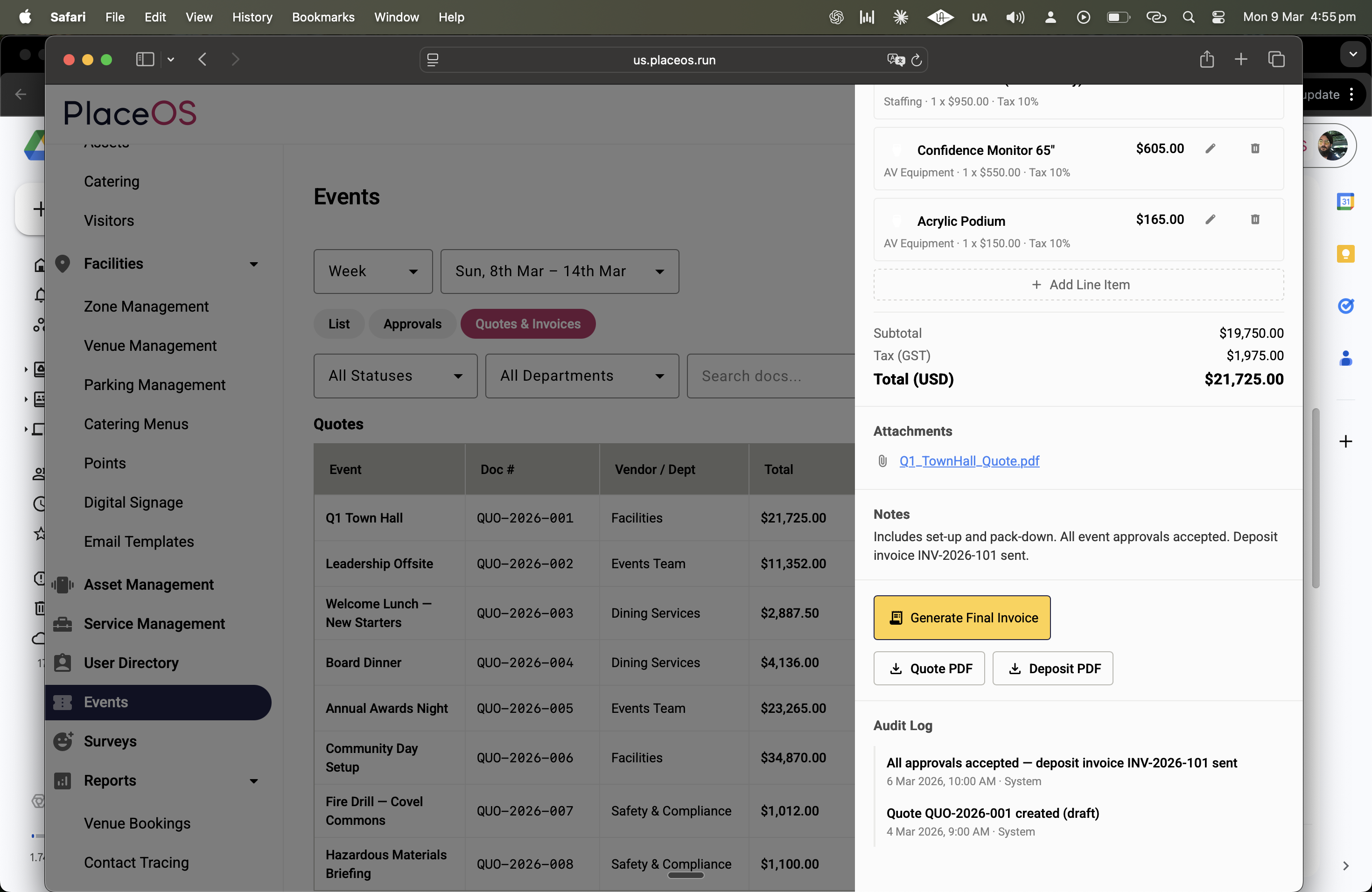 University event management platform